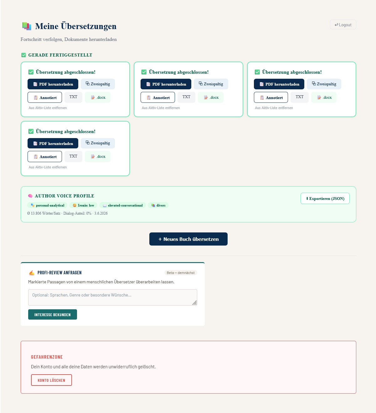 Literaxis Dashboard